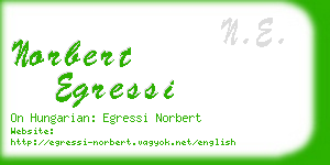 norbert egressi business card